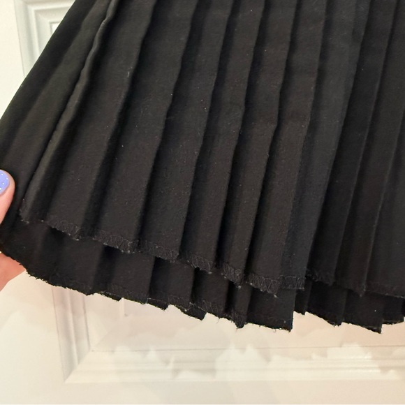 VTG Zoey Beth Black Pleated Mini Skirt - Y2K Dark Academia- Size Medium - Picture 3 of 8